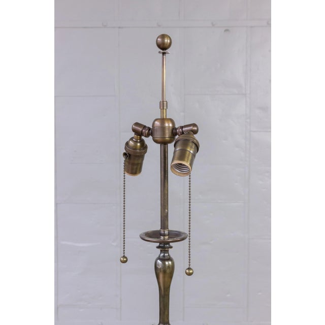 French 1940s Brass and Bronze Floor Lamp For Sale - Image 16 of 16