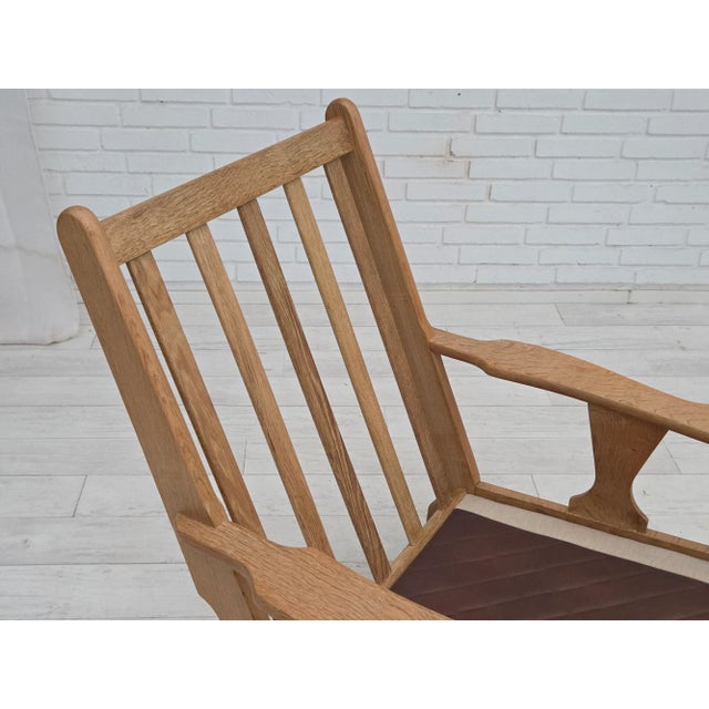 Vintage Danish Armchair in Furniture Wool and Oak, 1970s For Sale - Image 4 of 18