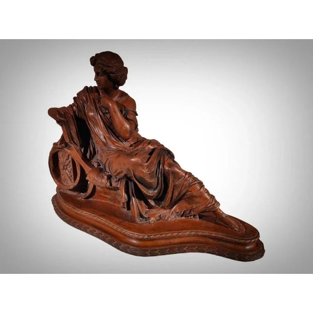 Ceramic Large Antique Sculpture, 1880 For Sale - Image 7 of 13