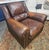 Perfectly Worn Leather & Studded Chair and Matching Ottoman For Sale In Atlanta - Image 6 of 8