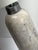 Ralph Lauren Pair of Vintage Cream Marble Column Table Lamps With Textured Gunmetal Hardware and Linen Shades For Sale - Image 4 of 5