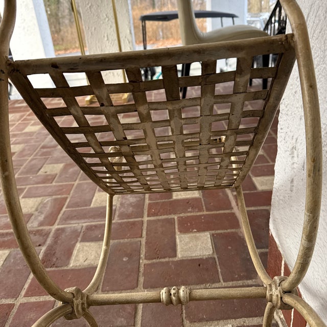 1970s Jansen Style Empire Swan Curule Vanity Stool For Sale - Image 10 of 12