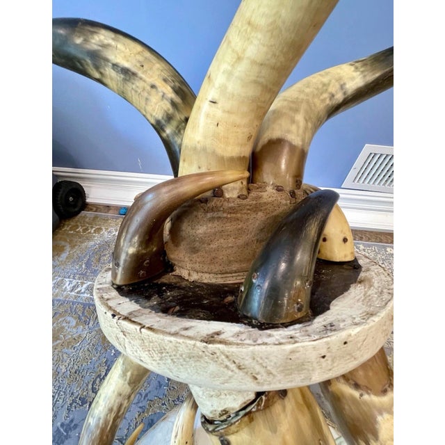 White Victorian Texas Long Horn Accent Table, 19thC For Sale - Image 8 of 8