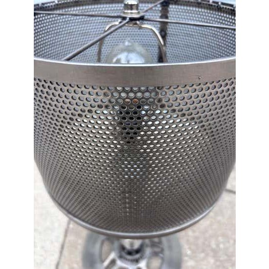 Vintage Industrial Piston Table Lamp, Hand-Crafted Aluminum, 1995 For Sale - Image 9 of 11