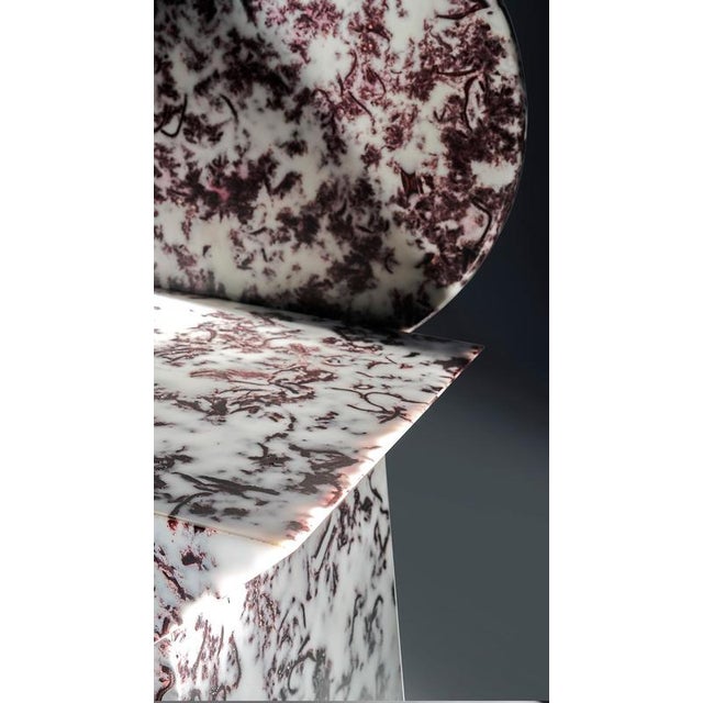 Animal Skin Marlene Chair in Epoxy Resin and Leather Fragments by Wedo For Sale - Image 7 of 8