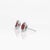 Cosette Solid 14k White Gold Garnet Stud Earrings With Natural Diamond Halo, Pair For Sale In Columbus - Image 6 of 6