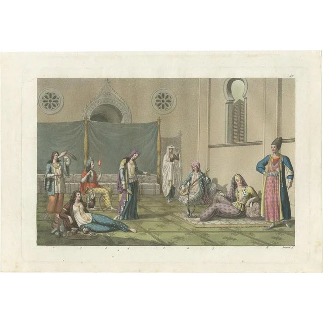Early 19th Century Ferrario, Illustration of a Persian Harem, 1831, Print For Sale - Image 5 of 5