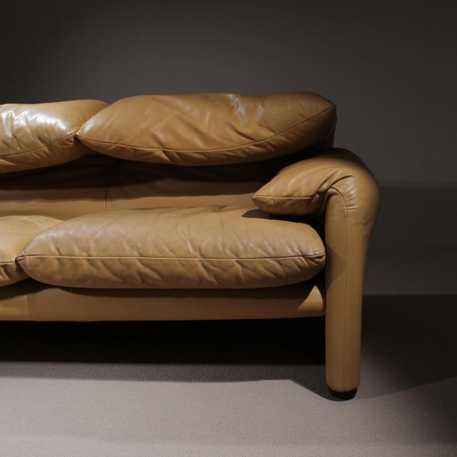 Leather Sofa Maralunga by Vico Magistretti for Cassina, Italy, 1973 For Sale - Image 15 of 18