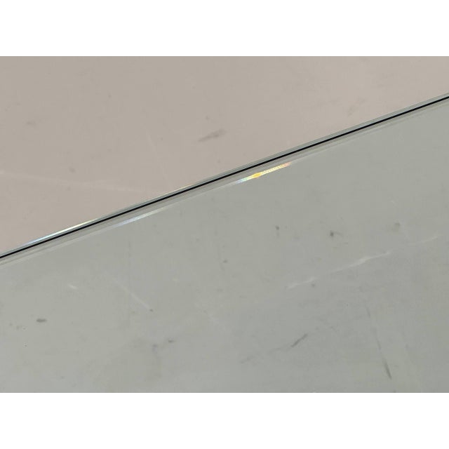 Mid-Century Modern Glass Table with Curved Glass Top, 1970s For Sale - Image 12 of 16