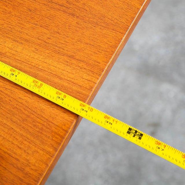 1960s Mid Century Danish Modern Dining Table Drop Leaf Gate Leg Folding Teak MCM For Sale - Image 12 of 12