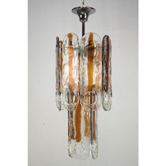 Vintage Italian Murano Glass Occhio Chandelier from Mazzega, Italy, 1970s For Sale - Image 18 of 18