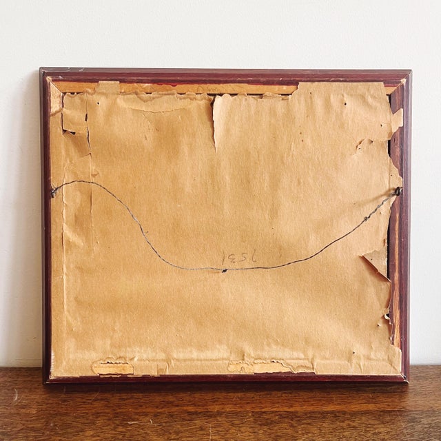 Vintage “Home” Original Signed Oil Painting For Sale In Austin - Image 6 of 6