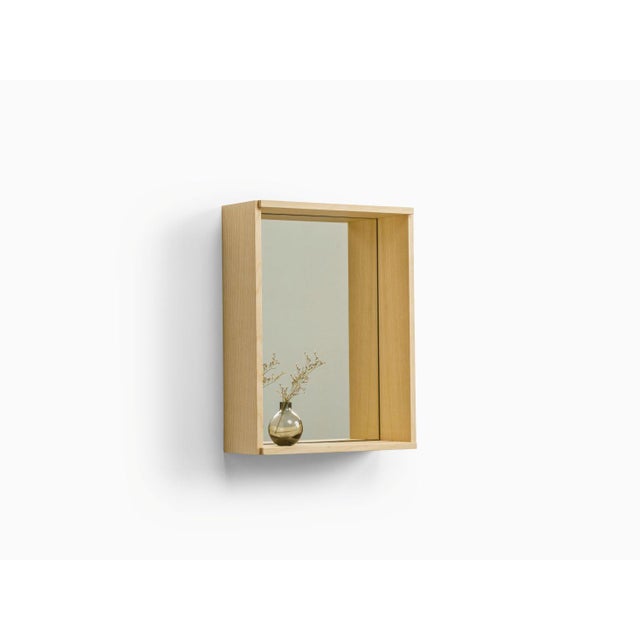 Campo Minimalist Wall Mirror in Ash by Filipe & Viricel For Sale - Image 6 of 6