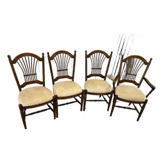 Ethan Allen Chairs Vintage - Wheat Back 4 For Sale