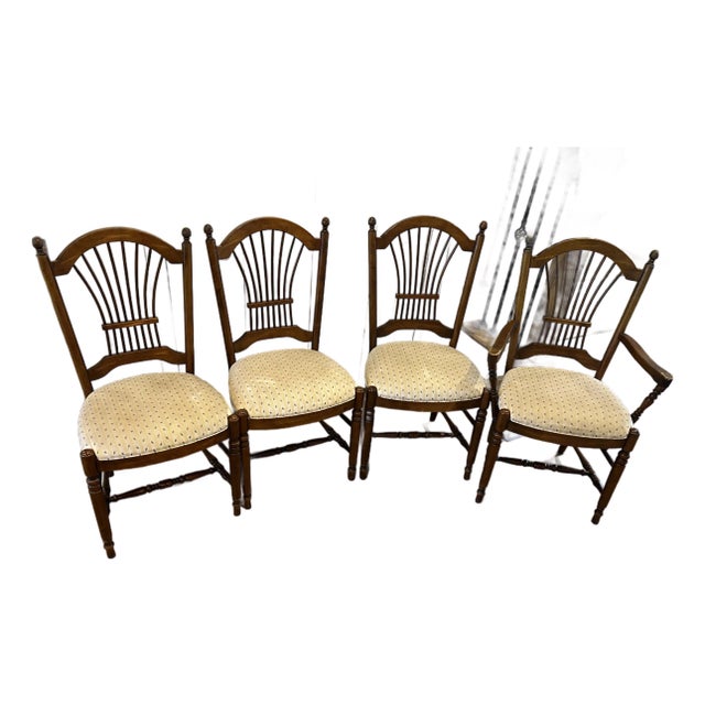 Ethan Allen Chairs Vintage - Wheat Back 4 For Sale
