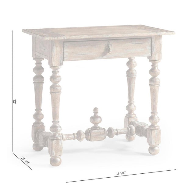 Brown Pair of European Farmhouse Turned Leg Nightstands For Sale - Image 8 of 15
