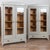 Traditional Pair, Early 20th Century Gray Painted Pine Bookcases Display Cabinets With Glass Doors For Sale - Image 3 of 8