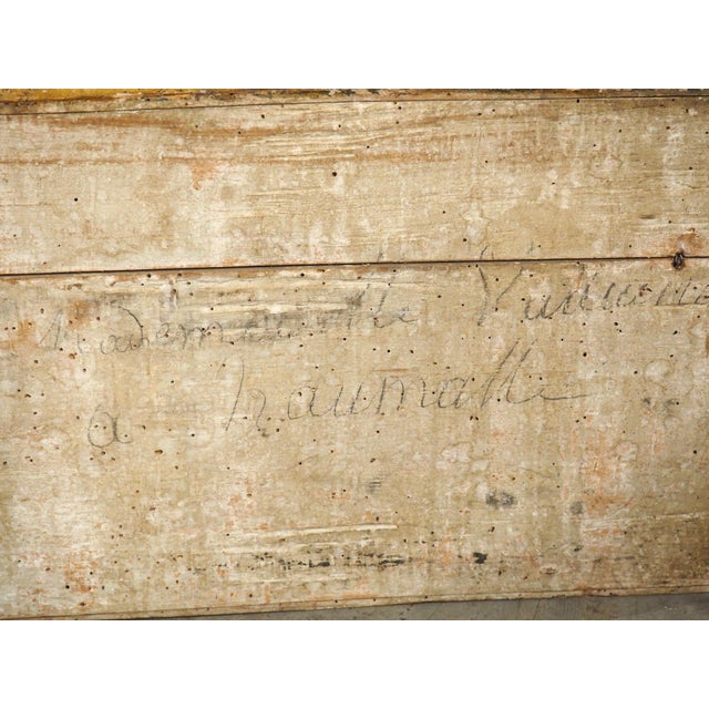 19th Century Hand Painted Polychrome Trunk With Floral Decor, Normandy France For Sale - Image 16 of 18