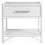 Olympia One-Drawer Nightstand in White For Sale