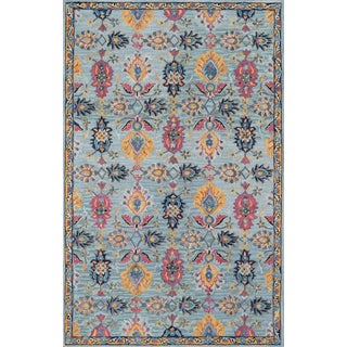 Ibiza Blue Hand Tufted Area Rug 8' X 10' For Sale