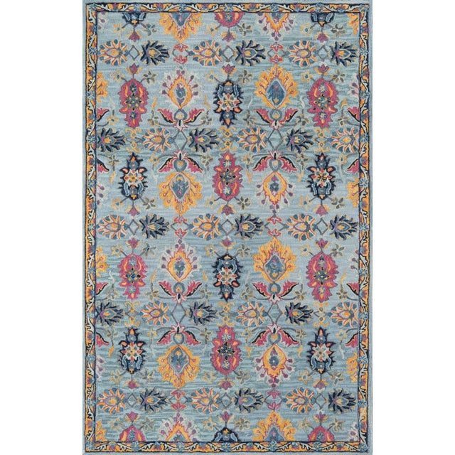 Ibiza Blue Hand Tufted Area Rug 8' X 10' For Sale
