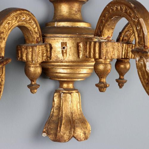 Gold Gilt Wall Lights, Set of 2 For Sale - Image 8 of 9
