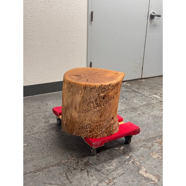 Organic Modern Live Edge Tree Side Table/ Stool For Sale - Image 4 of 12