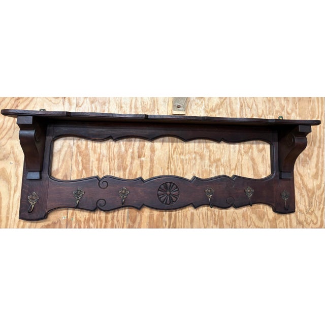 Beautiful French pot rack. Used originally for hanging brass pots, these make great coat and hat racks.