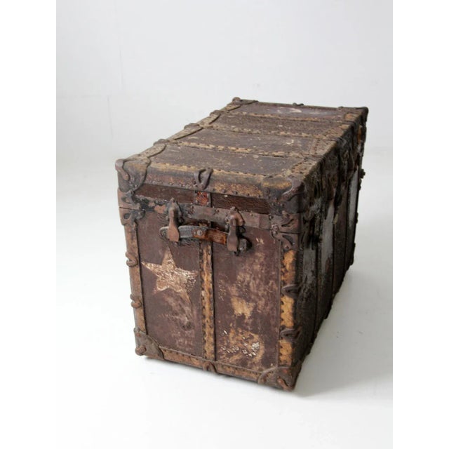 Antique Travel Trunk For Sale - Image 11 of 13