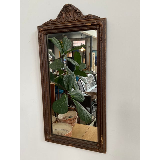 Brown Early 20th C. Gesso and Wood Framed Wall Mirror For Sale - Image 8 of 18