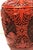 1980s Floral Cinnabar-Style MCM Asian Revival Style Molded Baluster Vase For Sale - Image 17 of 18