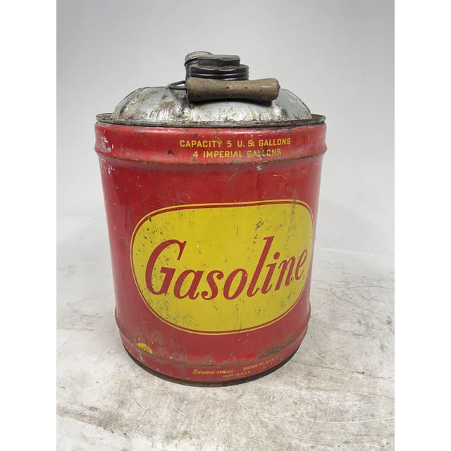Vintage American Gasoline Petrol Can in Metal, 1940s For Sale - Image 13 of 13