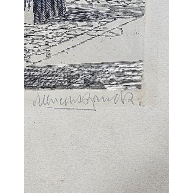 Albrecht Bruck, Town Hall in Hamburg, Etching For Sale - Image 6 of 15