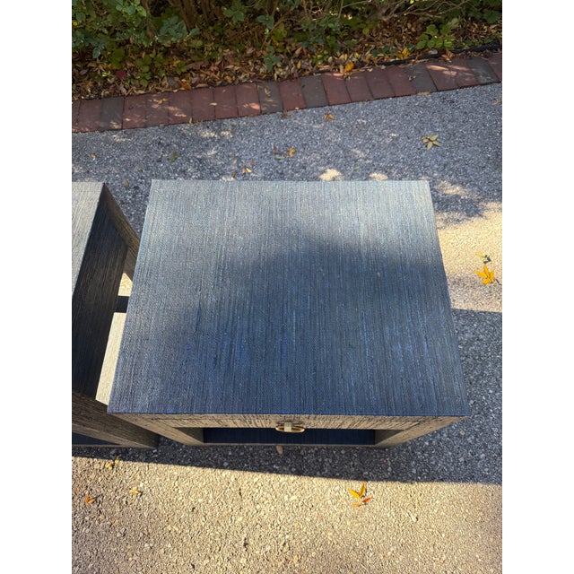 Pair of Serena and Lily Blake 1-Drawer Nightstands in Blue For Sale - Image 12 of 18