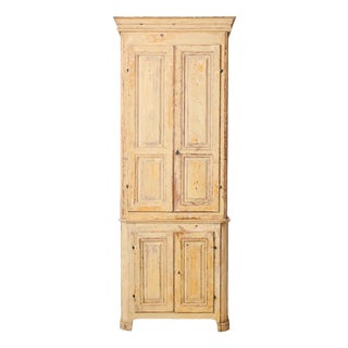 Antique Tall Narrow Pine Cabinet, Northern Sweden, 1810 For Sale