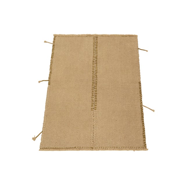 Contemporary Rug & Kilim’s Custom Kilim in Beige-Brown Stripes For Sale - Image 3 of 8