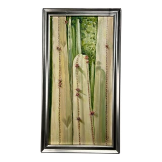 2026 Oil on Canvas Cactuses Painting by Ukrainian Artist Svitlana Shapovalova For Sale
