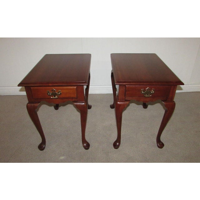 Pennsylvania House Cherry Queen Anne End Table 1 Drawer (a) Chairish