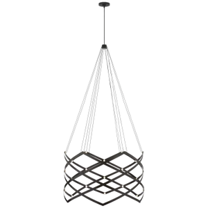 Peter Bristol for Visual Comfort Signature Interlace Expandable Chandelier in Matte Black