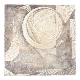 Original Vintage Abstract Richard Royce Bas Relief Sculptured Print For Sale