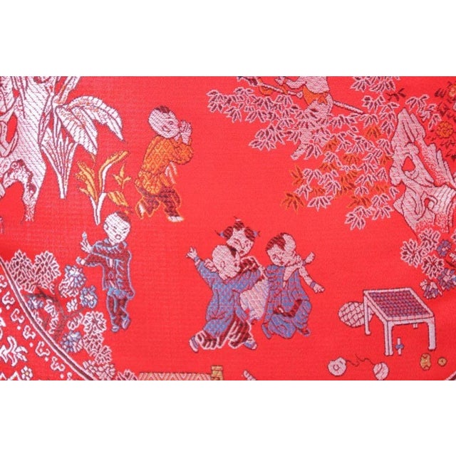 Chinese Decorative Red Throw Pillow With Tassels For Sale In Palm Springs - Image 6 of 13