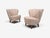 Mid-Century Modern Carl-Johan Boman, Lounge Chairs, Beige Linen, Wood, Finland, 1950s For Sale - Image 3 of 11