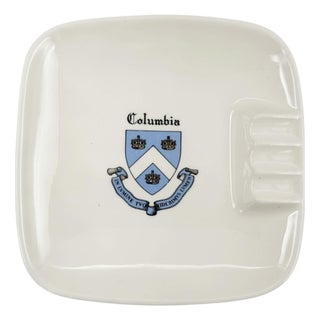 Vintage Columbia University Ceramic Ashtray Catchall Dish Ivy League For Sale