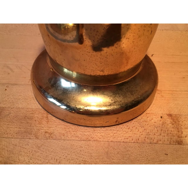 Beautiful turn of the century solid engine turned brass mortar & pestle, signed "Tiffany Studios New York" on the base....
