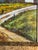 Original oil on canvas: an autumn landscape with a dirt farm track leading toward a red-roofed barn, in a palette of...