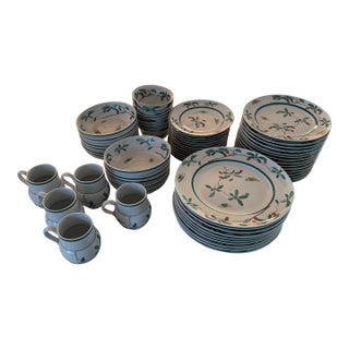 Late 20th Century Mottahedeh Famille Verte Dishes - 63 Pieces For Sale