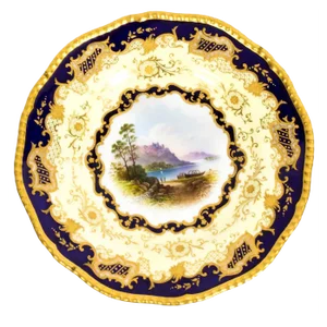 Antique Coalport Porcelain Plate, 1891