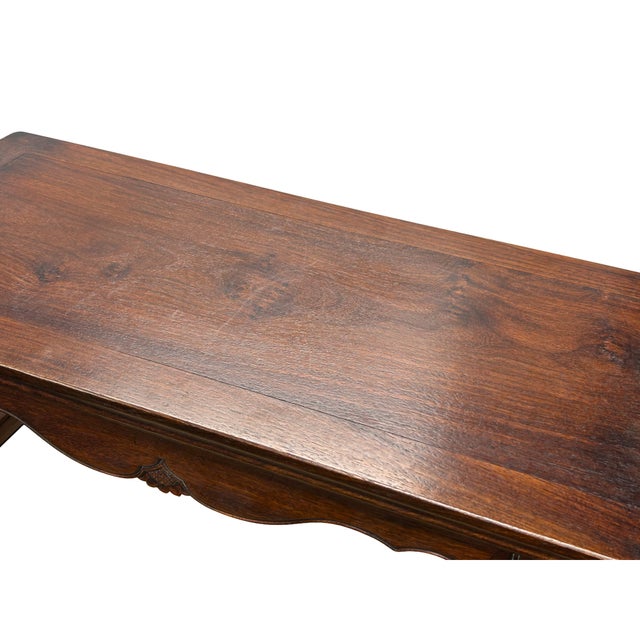 1980s Oriental Brown Stain Tall Legs Rectangular Display Easel Stand Table For Sale - Image 5 of 10