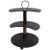 Wood Design Institute of America DIA Black Lacquered Circular Revolving Bar Cart For Sale - Image 7 of 10