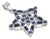 Celestial Mosaic Pendant With Natural Sapphire in Sterling Silver For Sale
